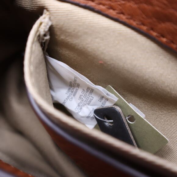 J. CREW Rider Mini Bag Roasted Chestnut Italian Leather Saddle Crossbody Strap - Picture 7 of 9